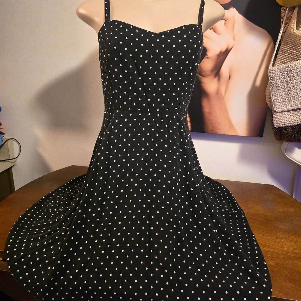 Black and white Polk a dot Dress